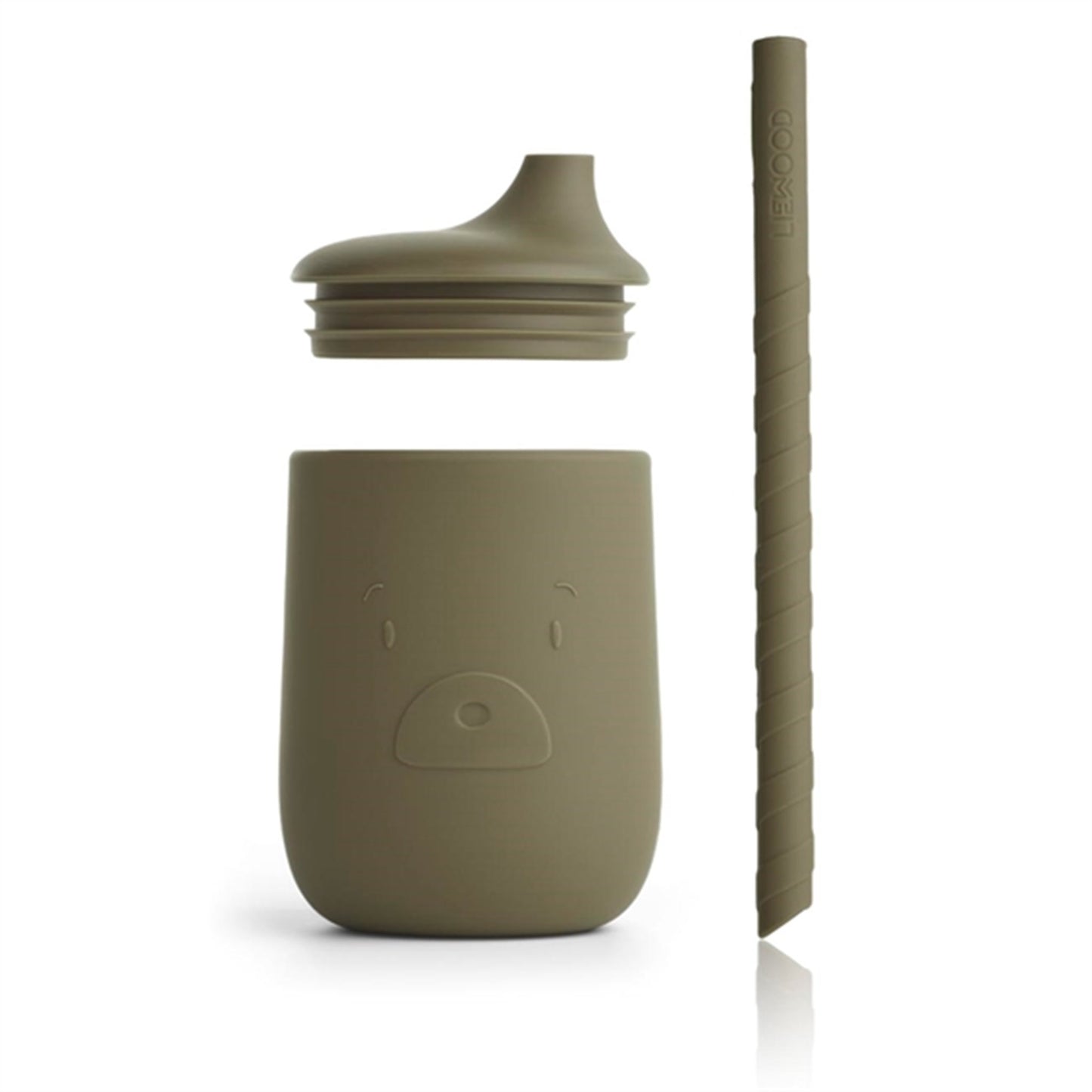 Liewood Ellis Silicone Sippy Cup Mr Bear Khaki