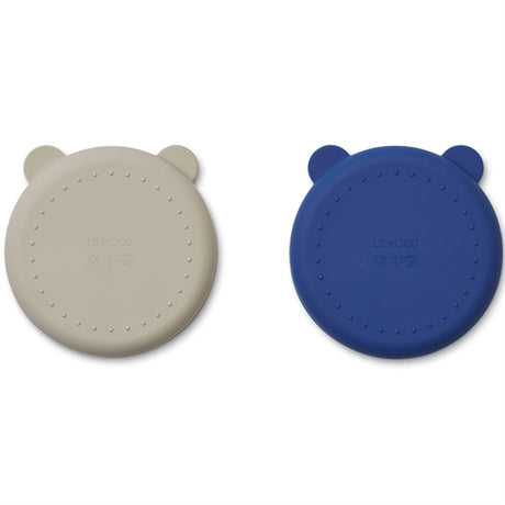 Liewood Merrick Divider Plate 2-Pack Mist/Surf Blue Mix