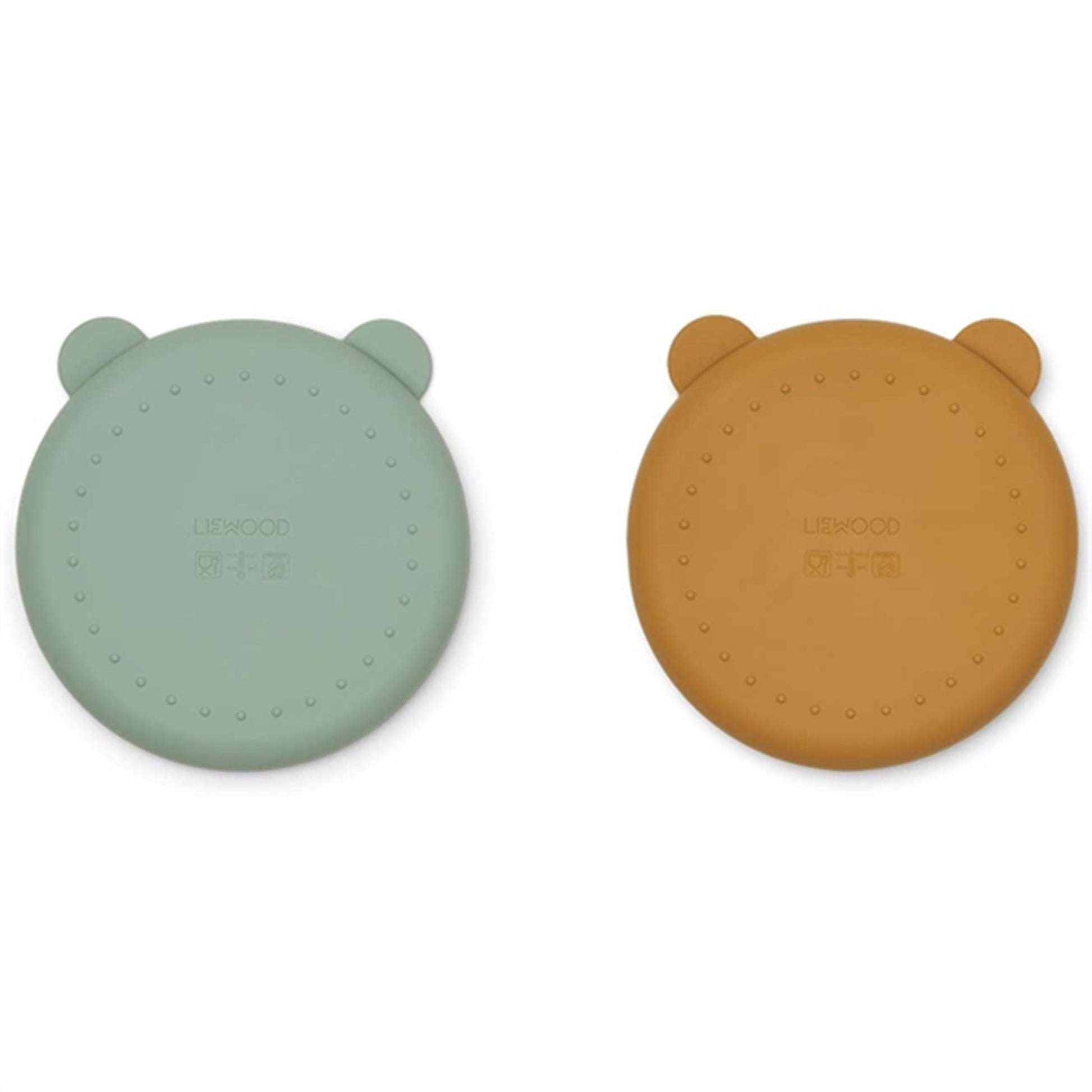 Liewood Merrick Divider Plate 2-Pack Peppermint/Golden Caramel Mix