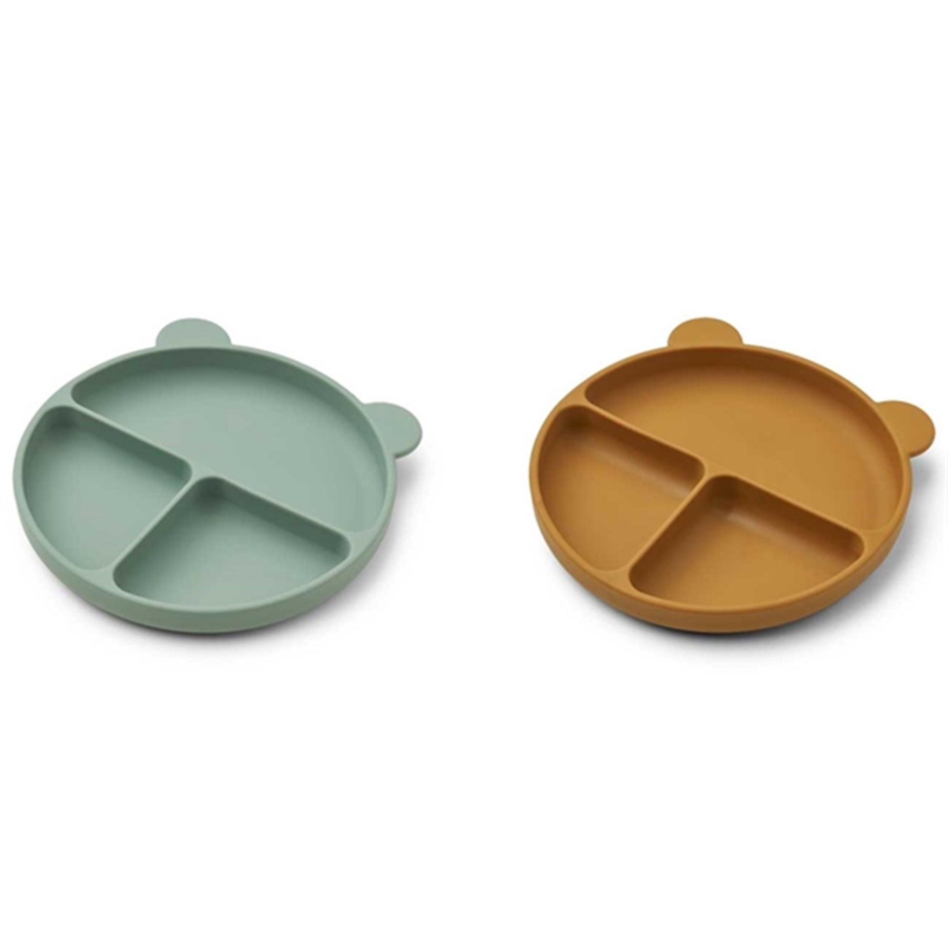 Liewood Merrick Divider Plate 2-Pack Peppermint/Golden Caramel Mix