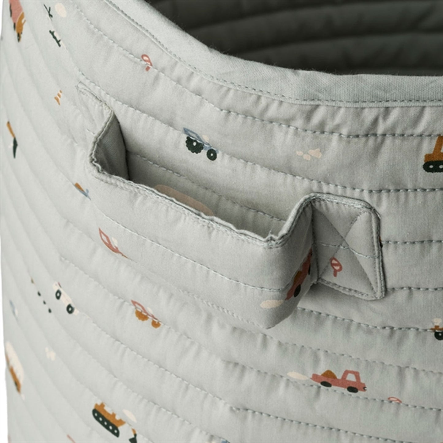 Liewood Lia Quilted Basket Vehicles Dove Blue Mix