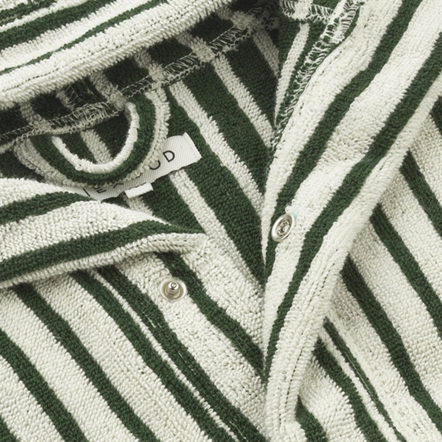 Liewood Leo Bathrobe Y/D Stripes Garden Green/Creme De La Creme
