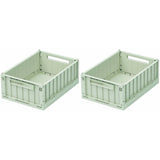 Liewood Weston Storage Box S Dusty Mint 2-Pack
