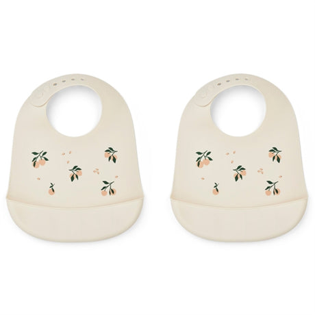 Liewood Tilda Silicone Bib Peach/Sea Shell Mix 2-pack