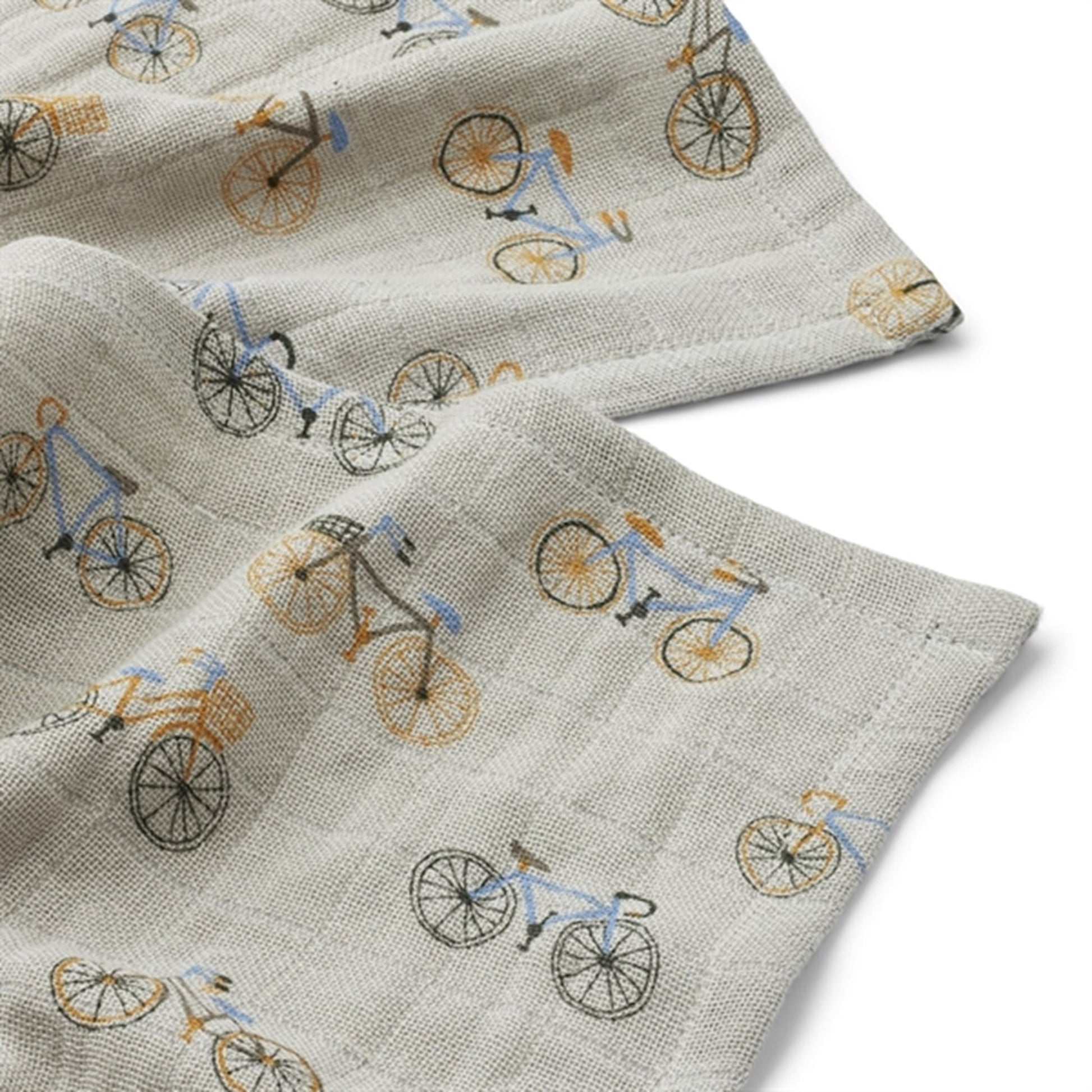 Liewood Lewis Muslin Cloths 2-pak Bicycle Cloud Blue