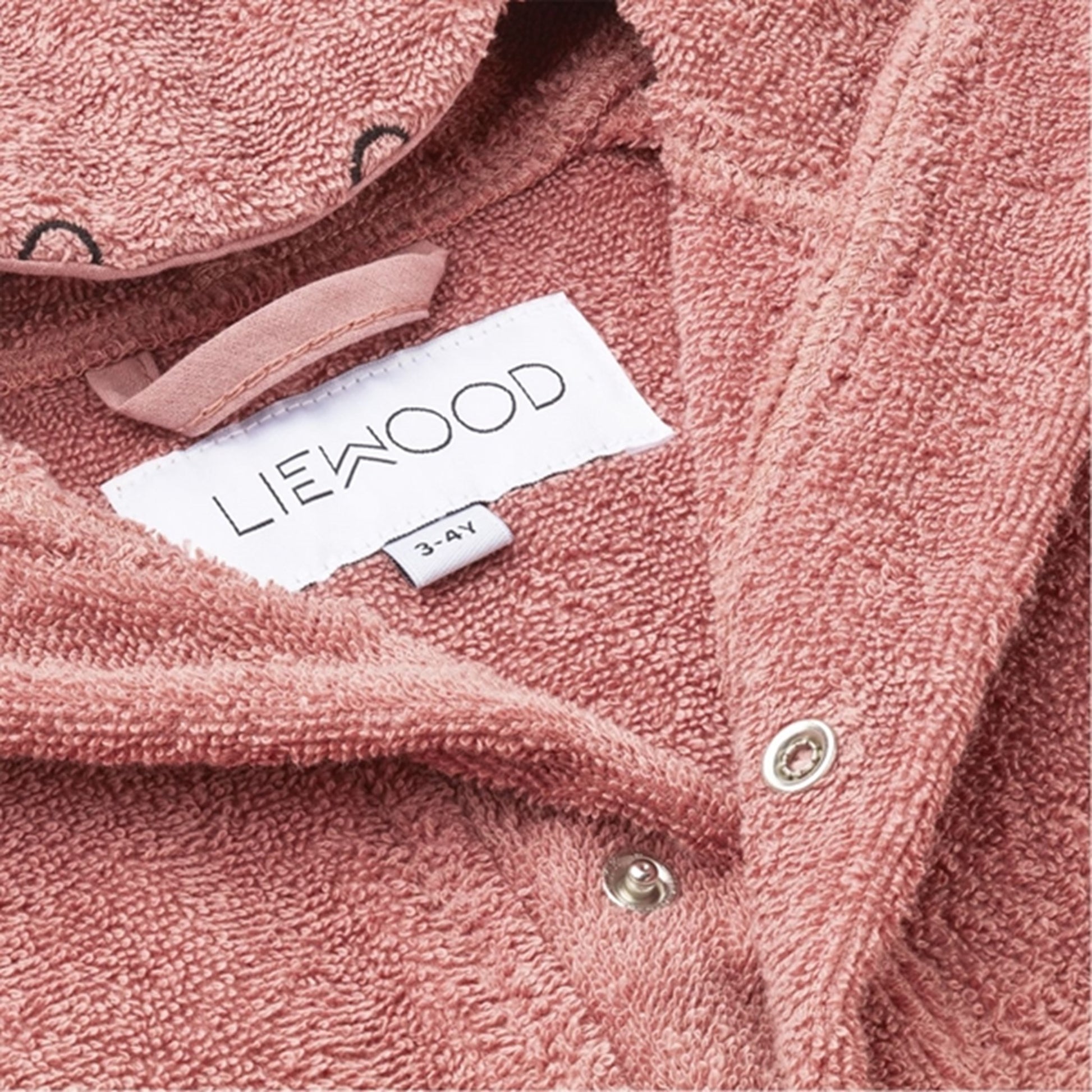 Liewood Lily Bathrobe Hippo / dusty raspberry mix