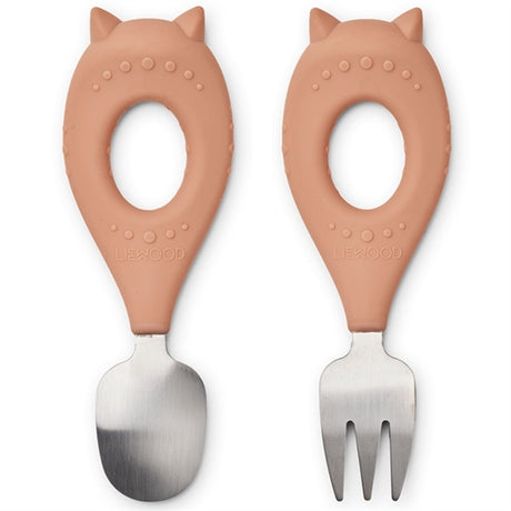 Liewood Stanley Baby Cutlery Cat/Tuscany Rose