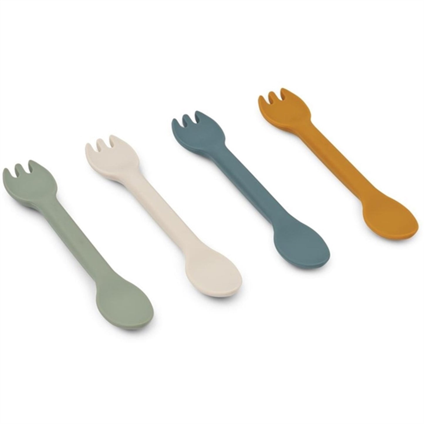 Liewood Jan 2 in 1 Cutlery 4-Pack Faune Green Multi Mix