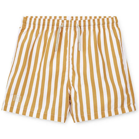 Liewood Duke Board Shorts Stripe Yellow Mellow/White