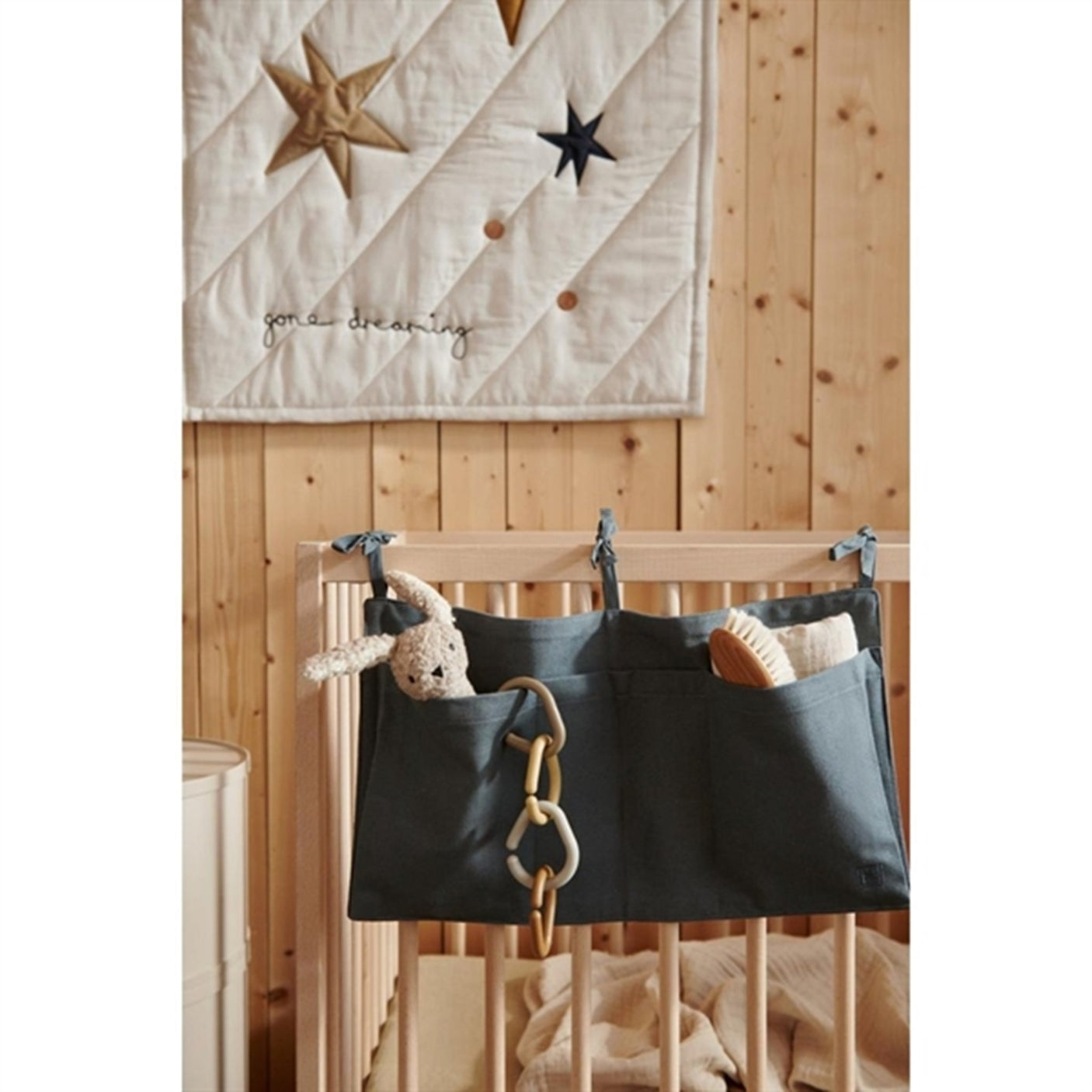 Liewood Ray Crib Organizer Whale Blue