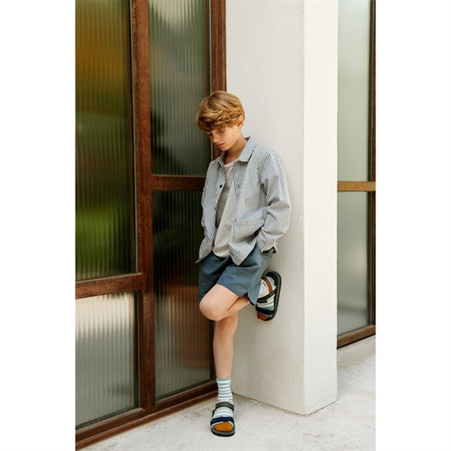 Liewood Y/D Stripe Whale Blue/Creme De La Creme Bruno Jacket