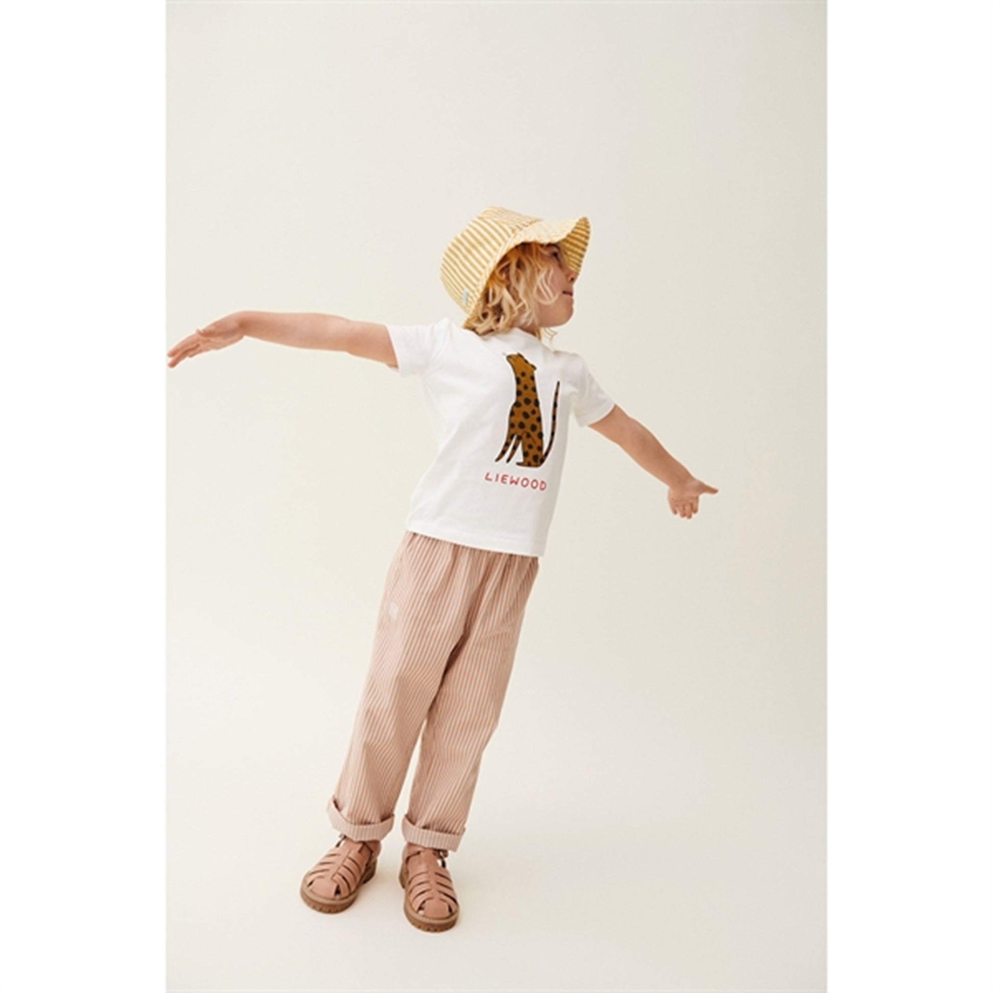 Liewood Leopard/Crisp White Apia Placement T-shirt