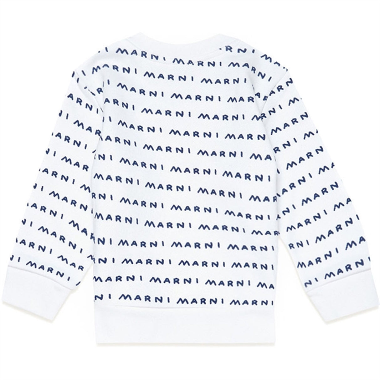 Marni White Blue Logo Sweater