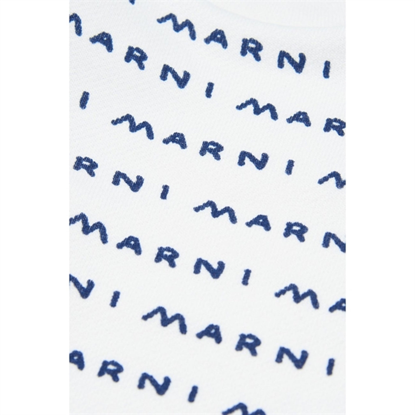 Marni White Blue Logo Sweater