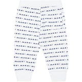 Marni White Blue Logo Sweatpants