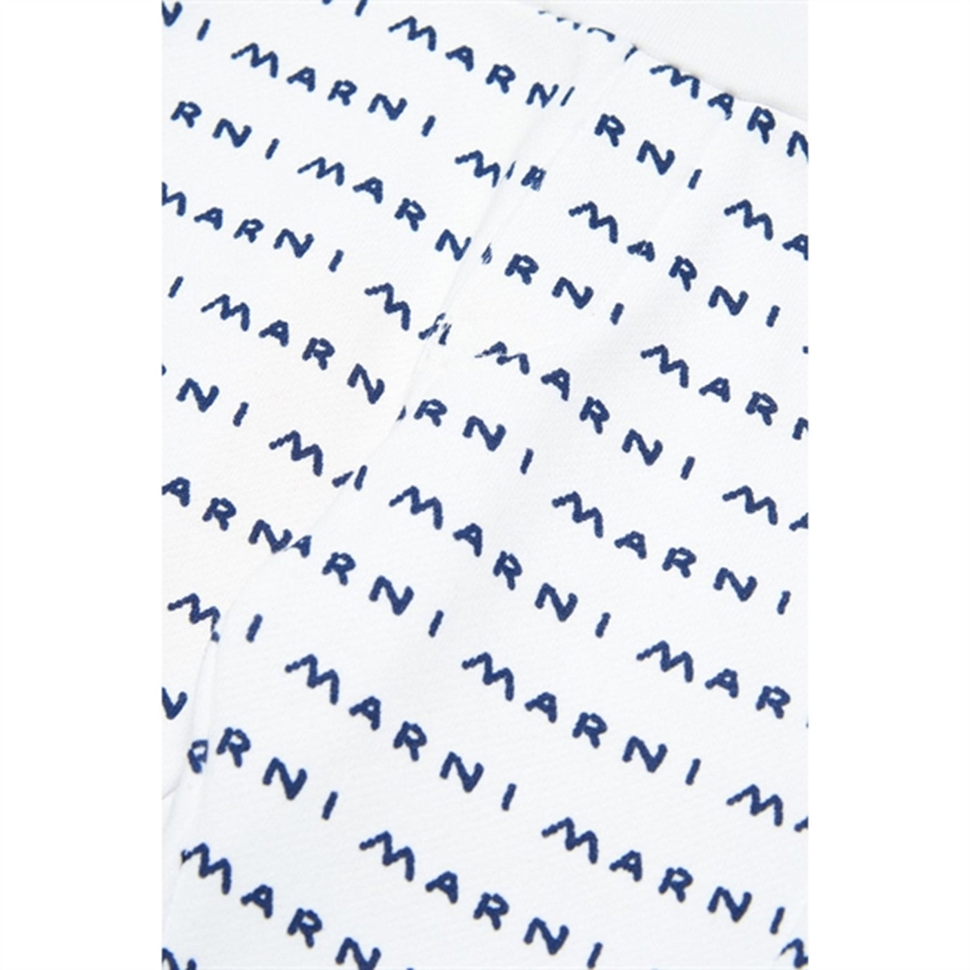 Marni White Blue Logo Sweatpants