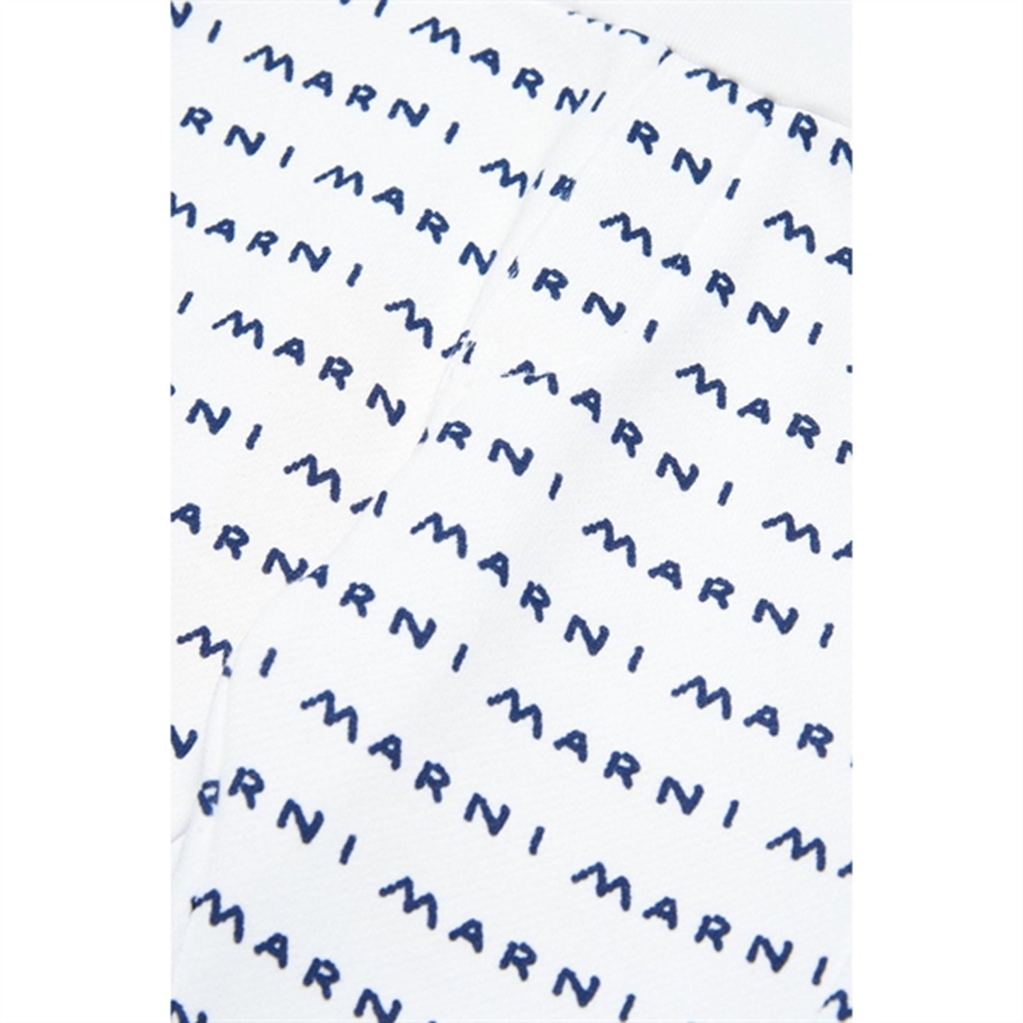 Marni White Blue Logo Sweatpants