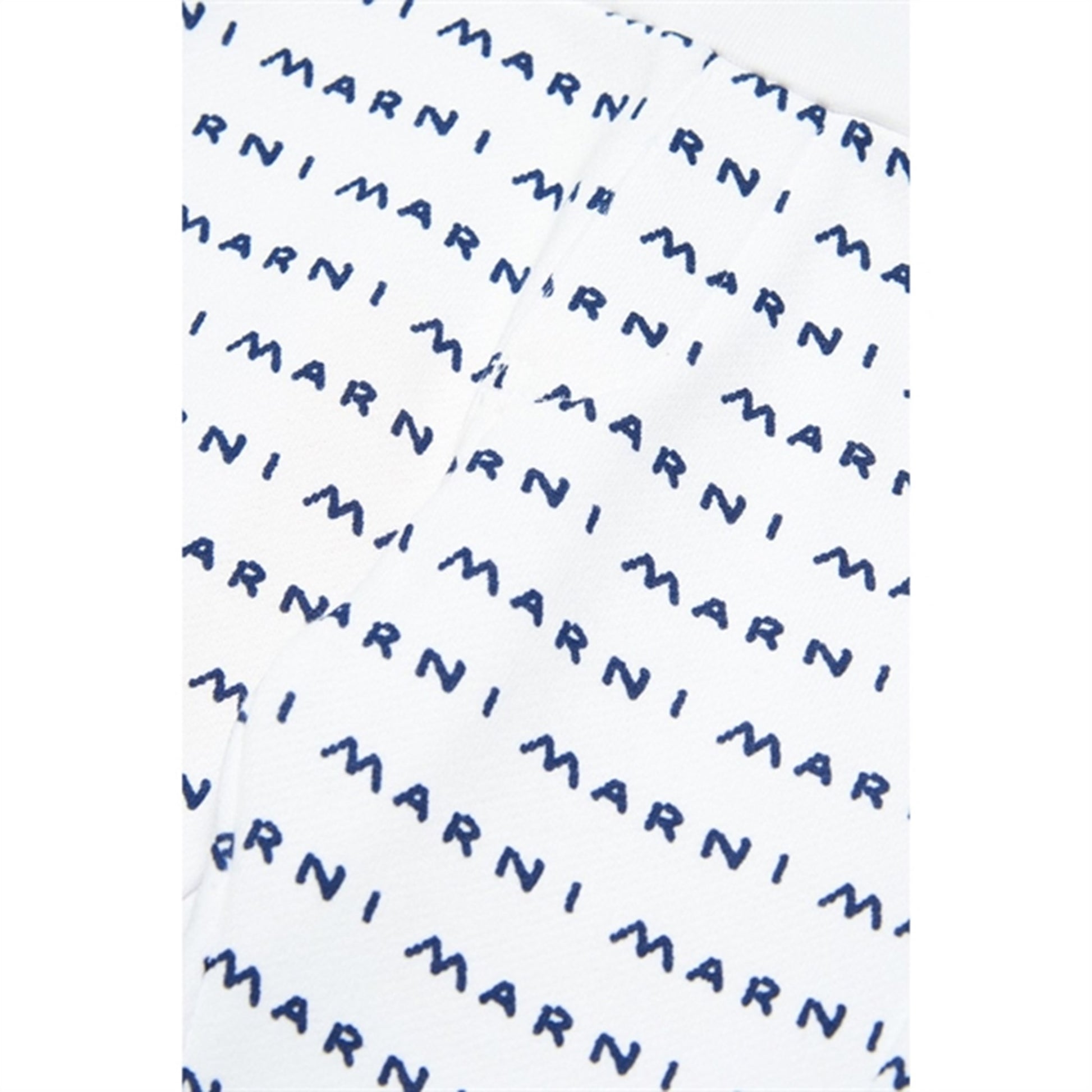 Marni White Blue Logo Sweatpants