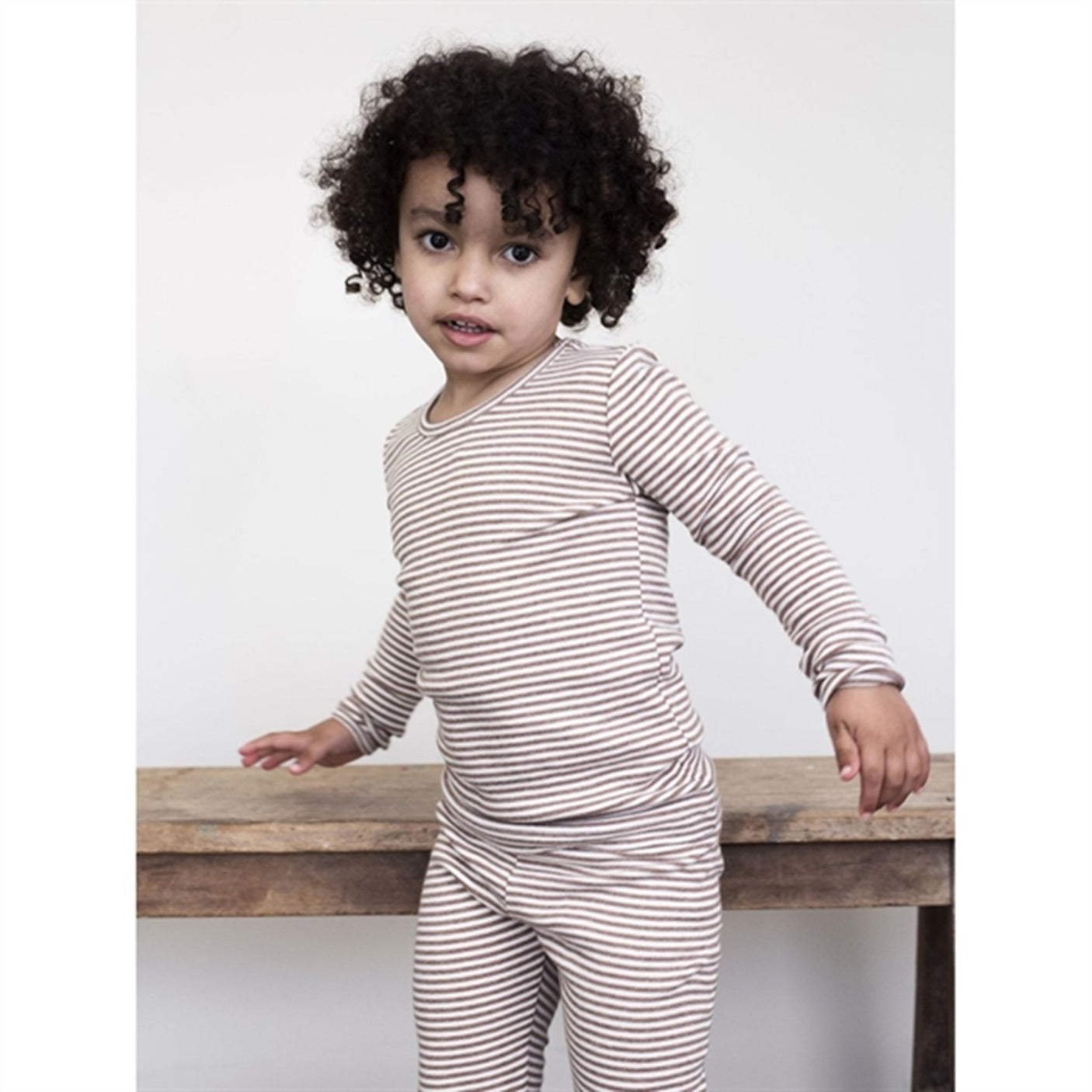 Serendipity Acorn/Offwhite Stripe Leggings