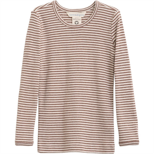 Serendipity Acorn/Offwhite Slim Blouse Stripe