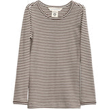 Serendipity Chestnut/Offwhite Slim Blouse Stripe