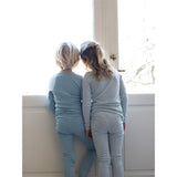 Serendipity Aqua/Ecru Stripe Leggings