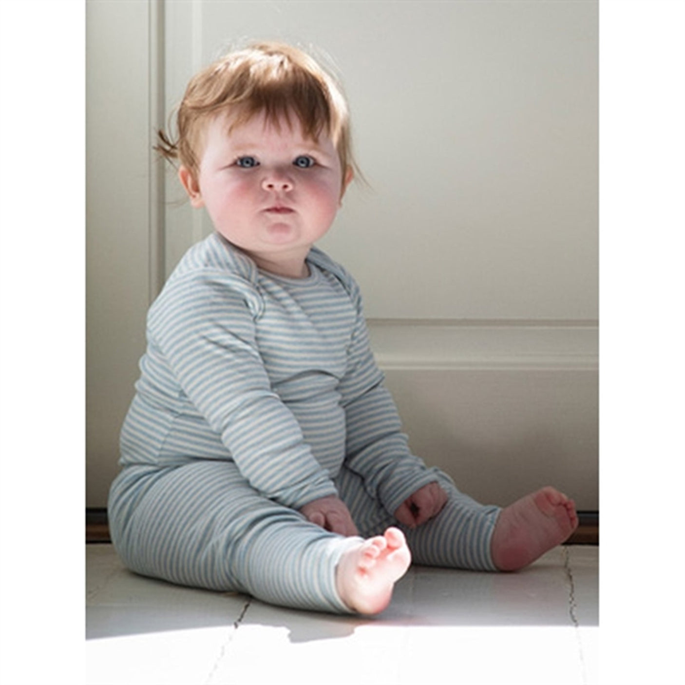 Serendipity Aqua/Ecru Stripe Baby Body