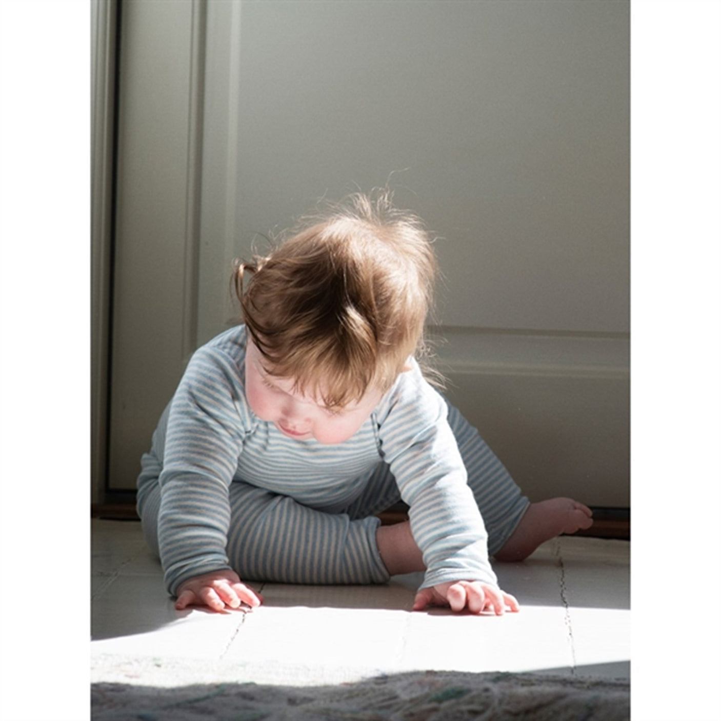 Serendipity Aqua/Ecru Stripe Baby Body