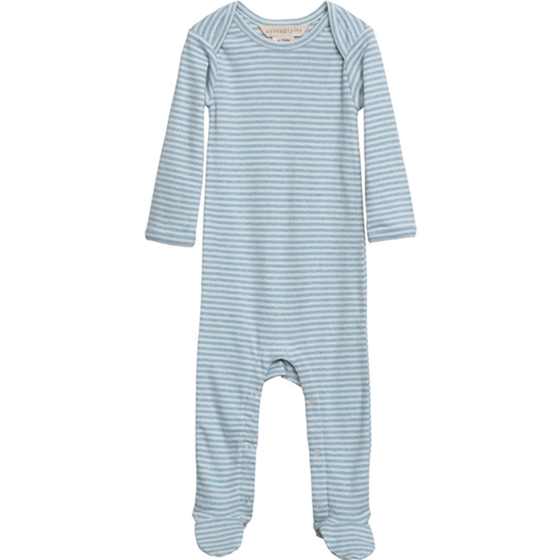 Serendipity Aqua/Ecru Stripe Baby Onesie