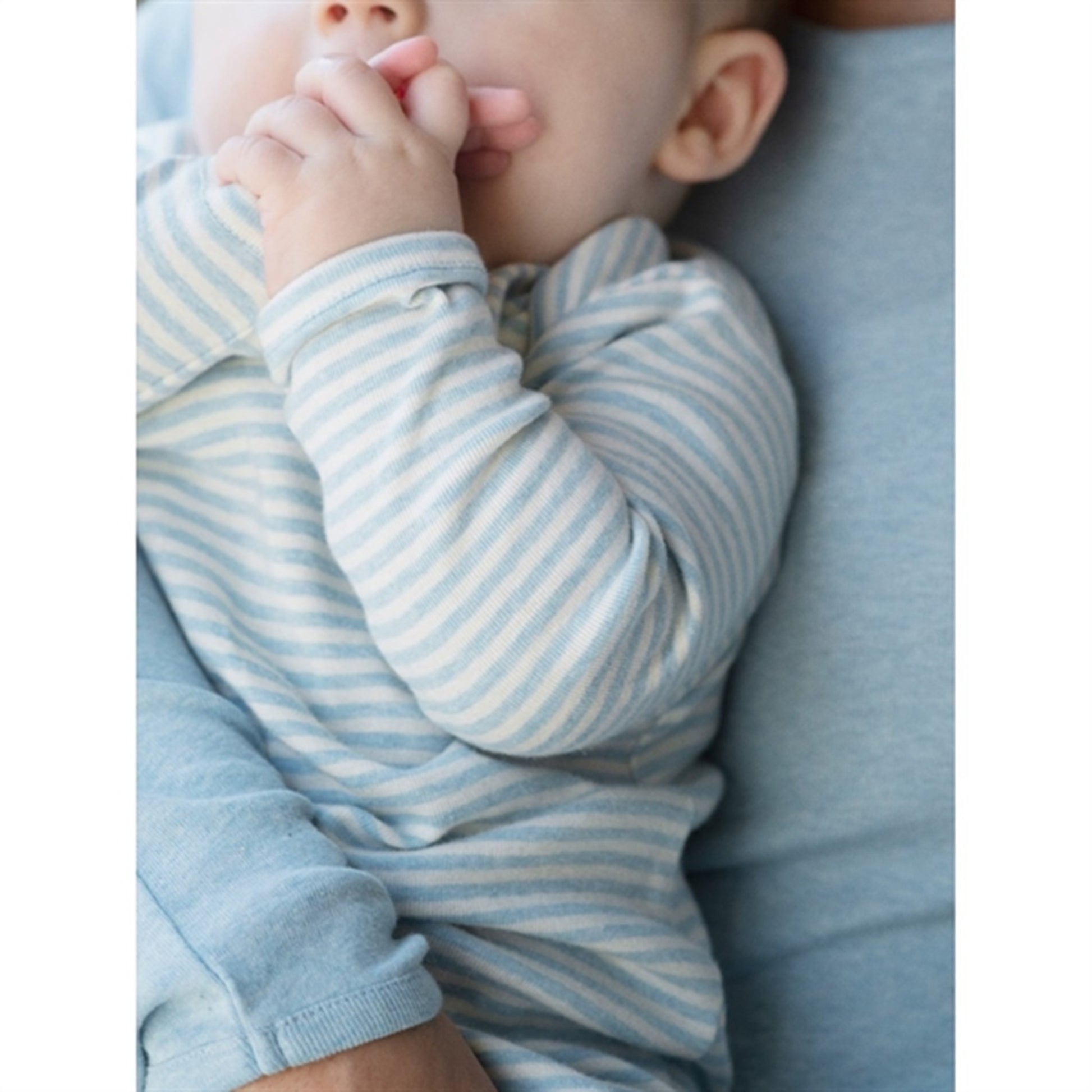 Serendipity Aqua/Ecru Stripe Baby Onesie