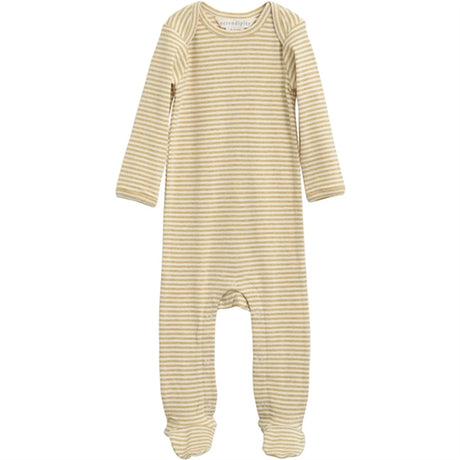 Serendipity Chamomile/Offwhite Baby Suit w. Feet Stripe