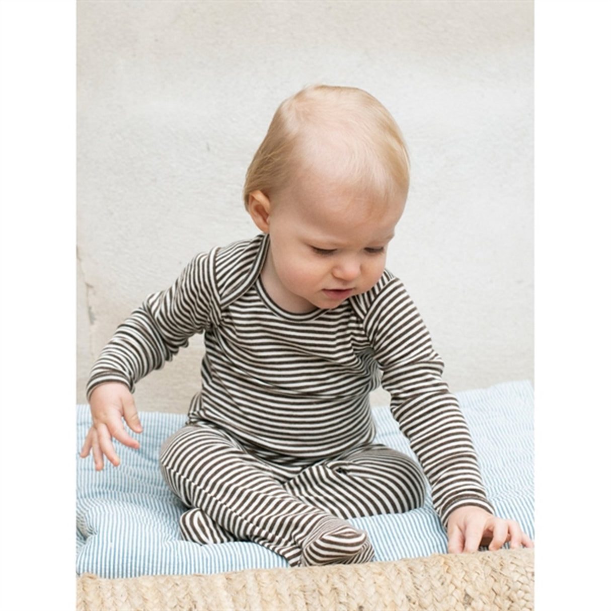 Serendipity Chestnut/Offwhite Baby Suit Stripe