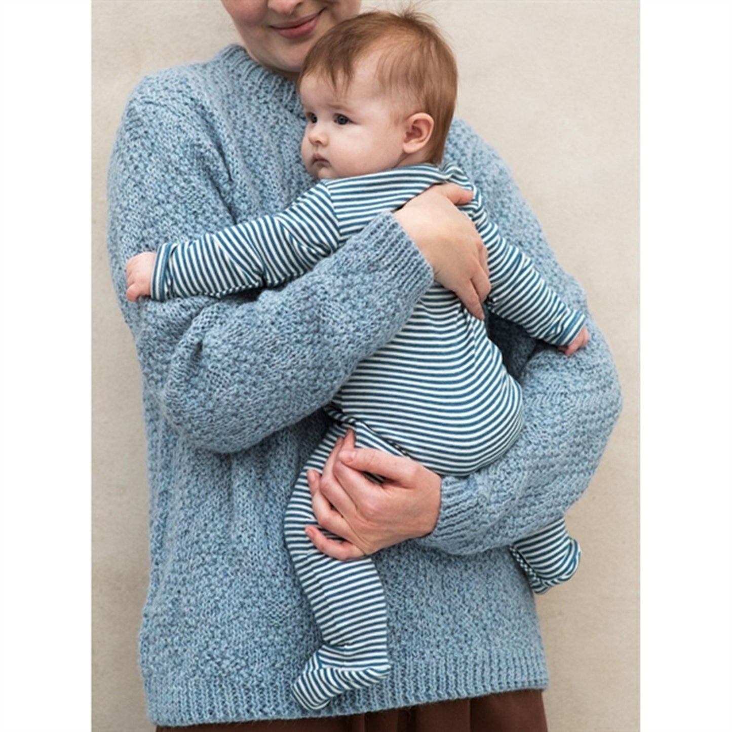 Serendipity Sky/Offwhite Baby Suit Stripe