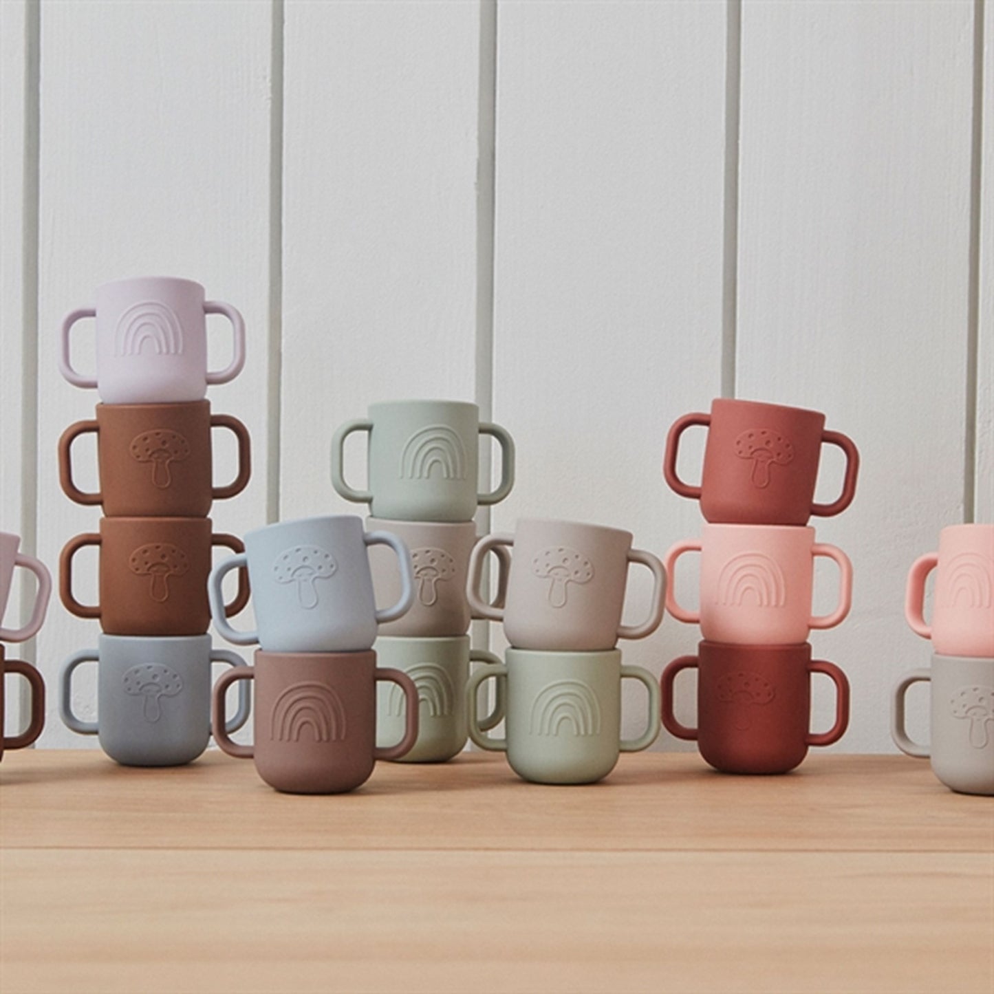 OYOY Kappu Cup 2-Pack Dusty Blue/Choko