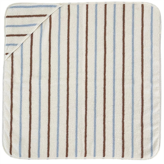 OYOY Raita Hooded Towel Caramel/Ice Blue