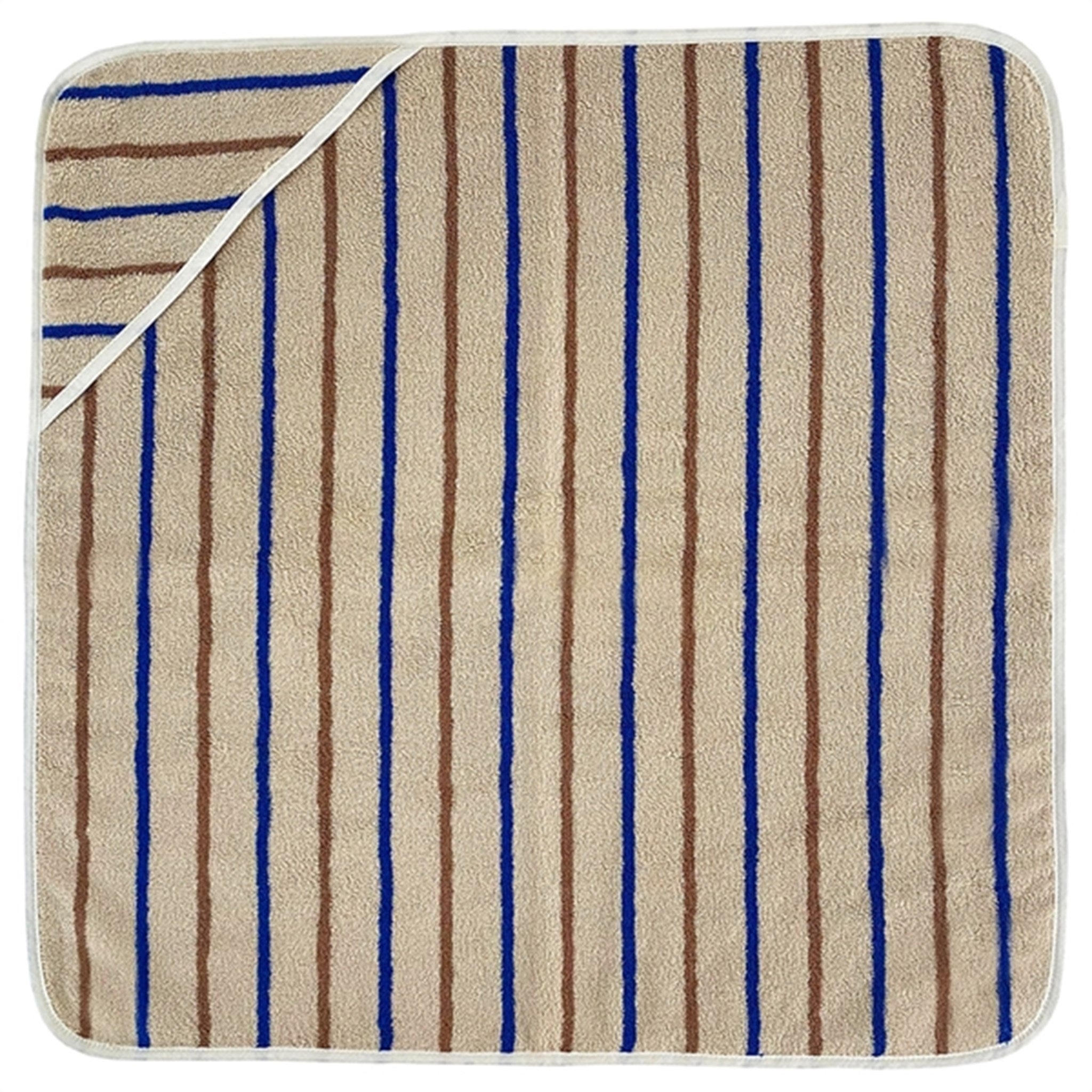 OYOY Raita Hooded Towel Caramel/Optic Blue