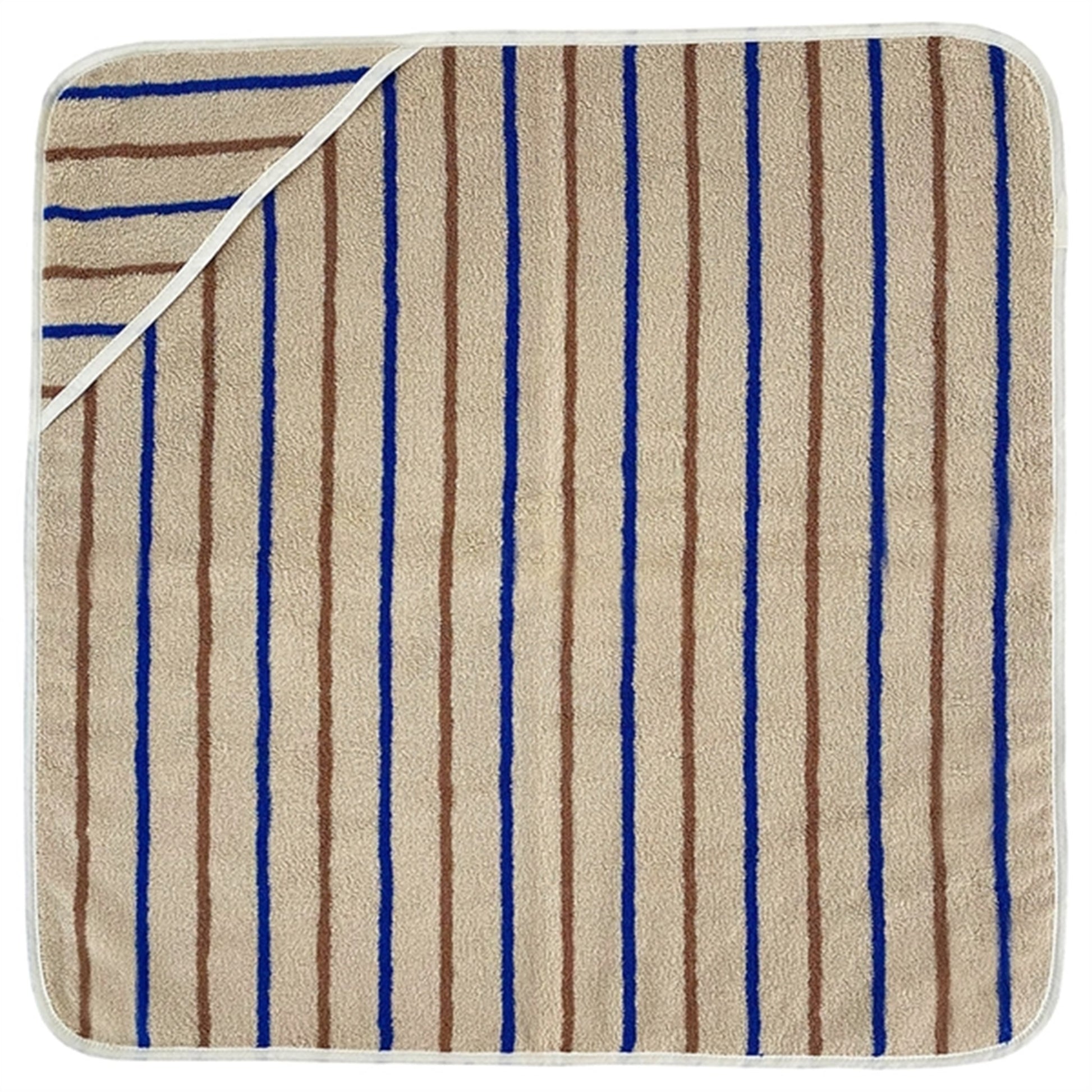 OYOY Raita Hooded Towel Caramel/Optic Blue