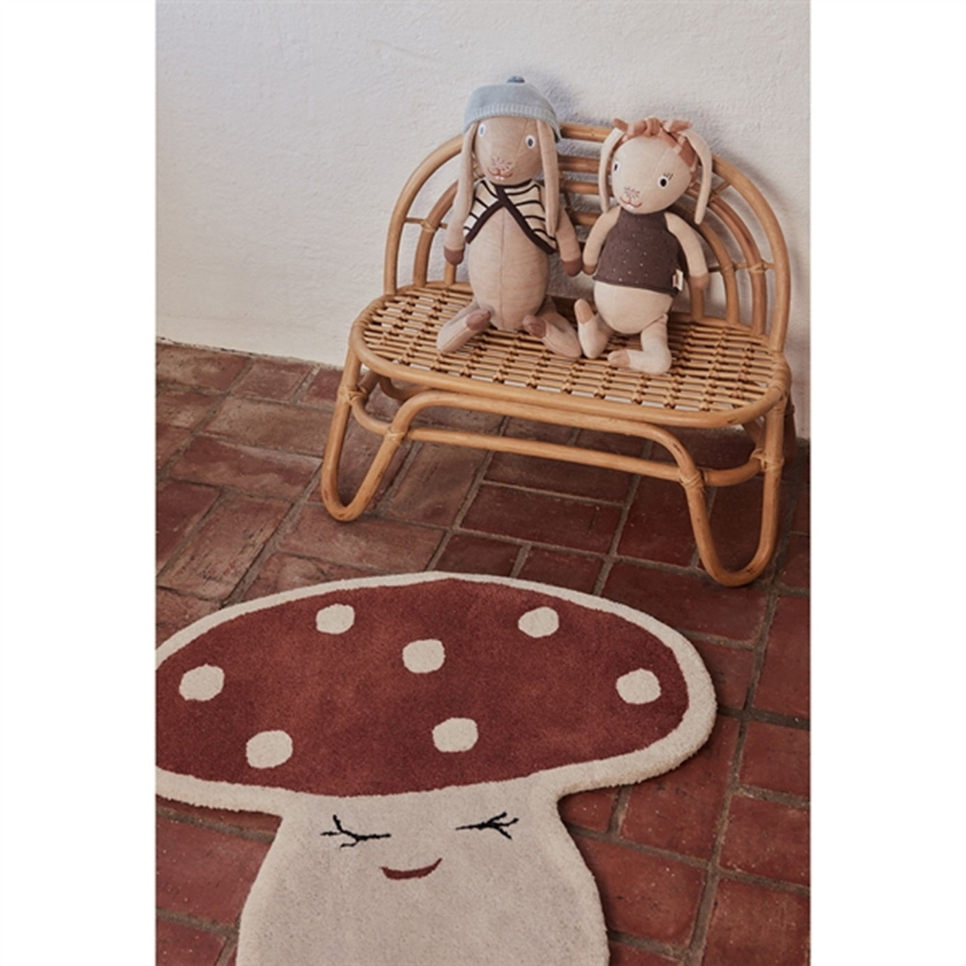 OYOY Malle Mushroom Rug red