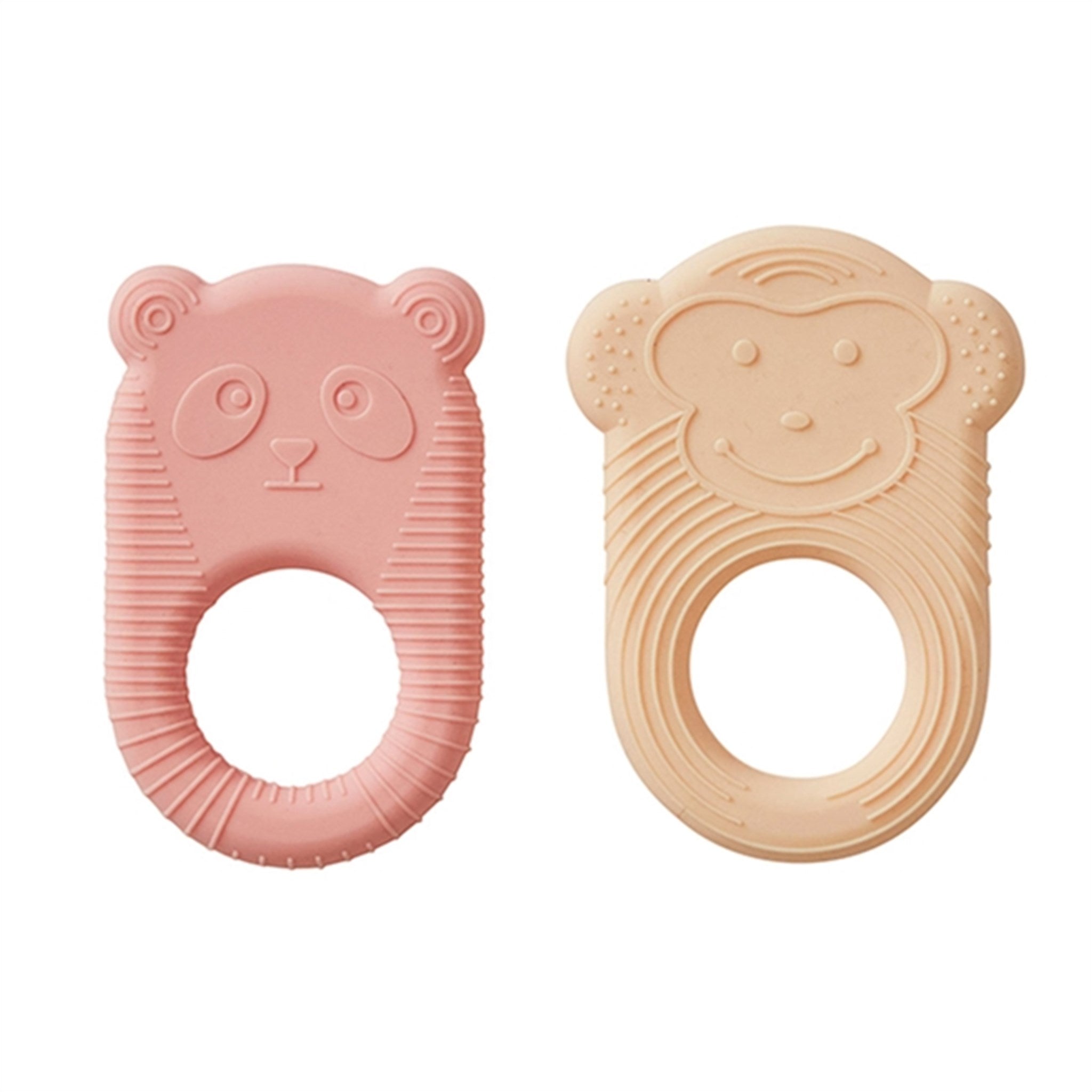 OYOY Nelson & Ling Ling Teether 2-Pack Vanilla/Coral