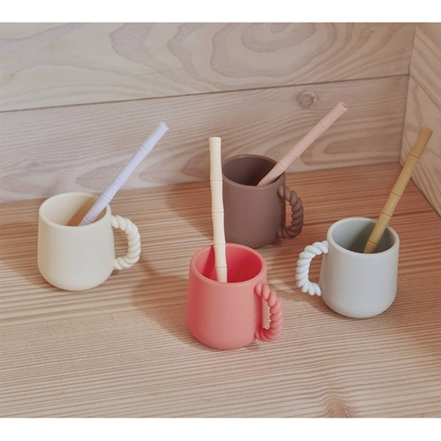 OYOY Mellow Cup 2-Pak Choko/Pale Mint