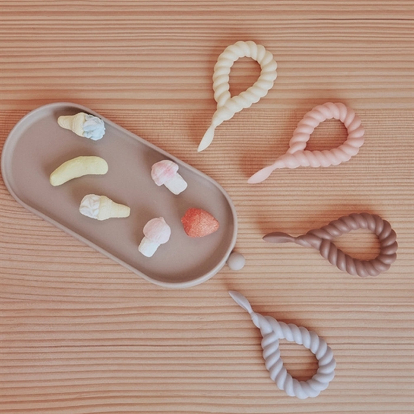 OYOY Mellow Spoon 2-pack Vanilla/Rose