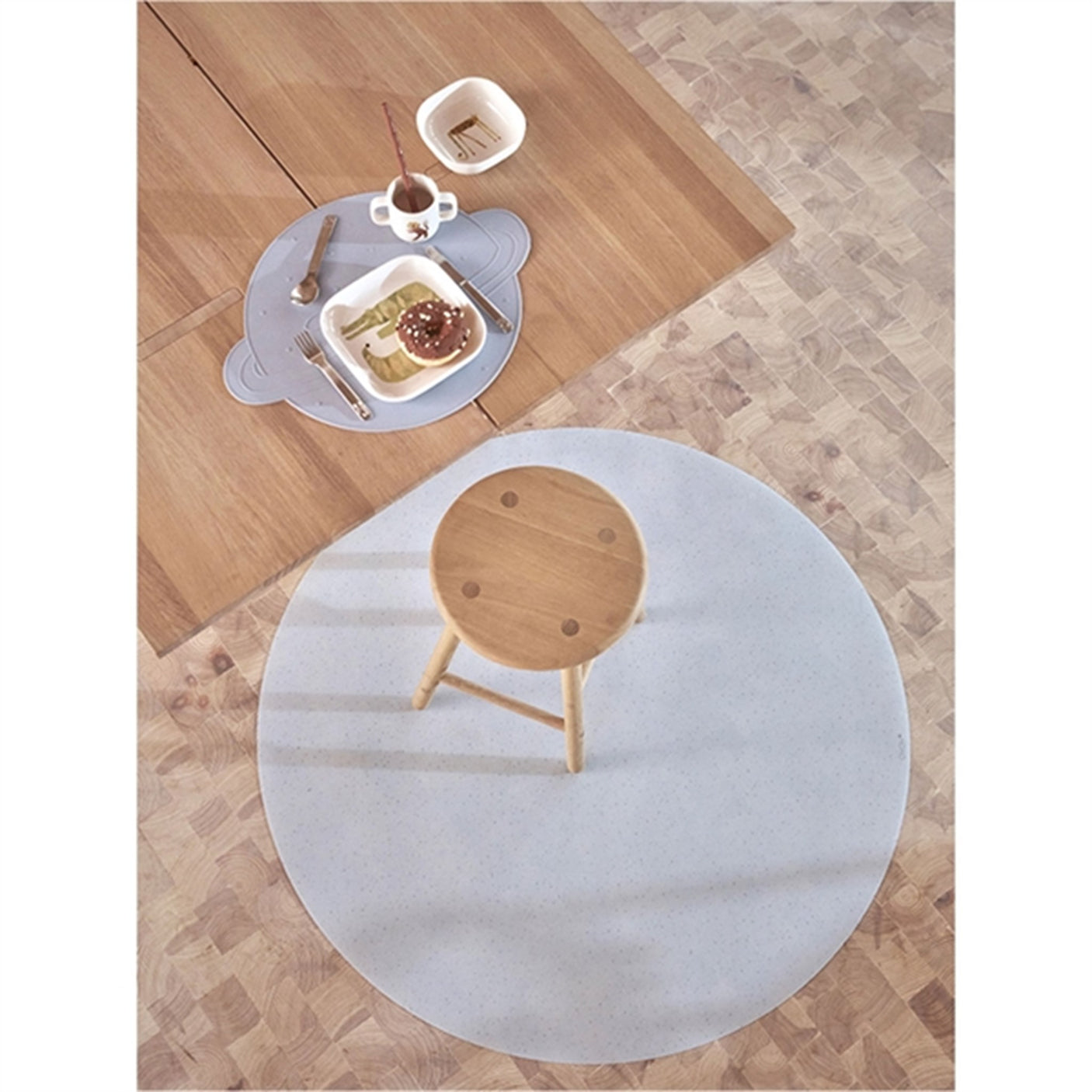 OYOY Muda Chair Mat Pale Blue 2