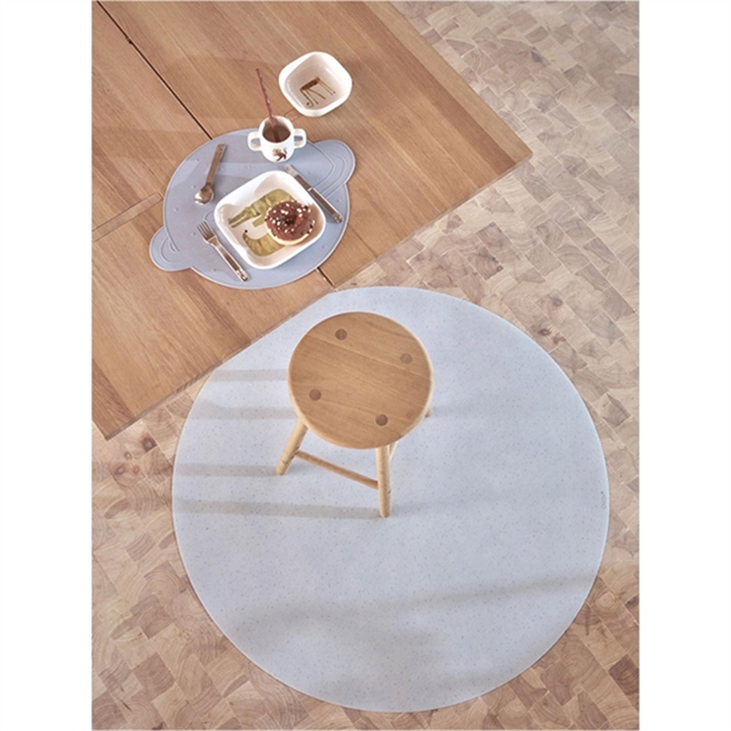 OYOY Muda Chair Mat Pale Blue 2
