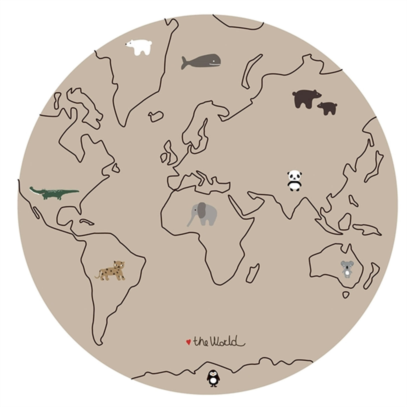 OYOY The World Stoleunderlag Camel