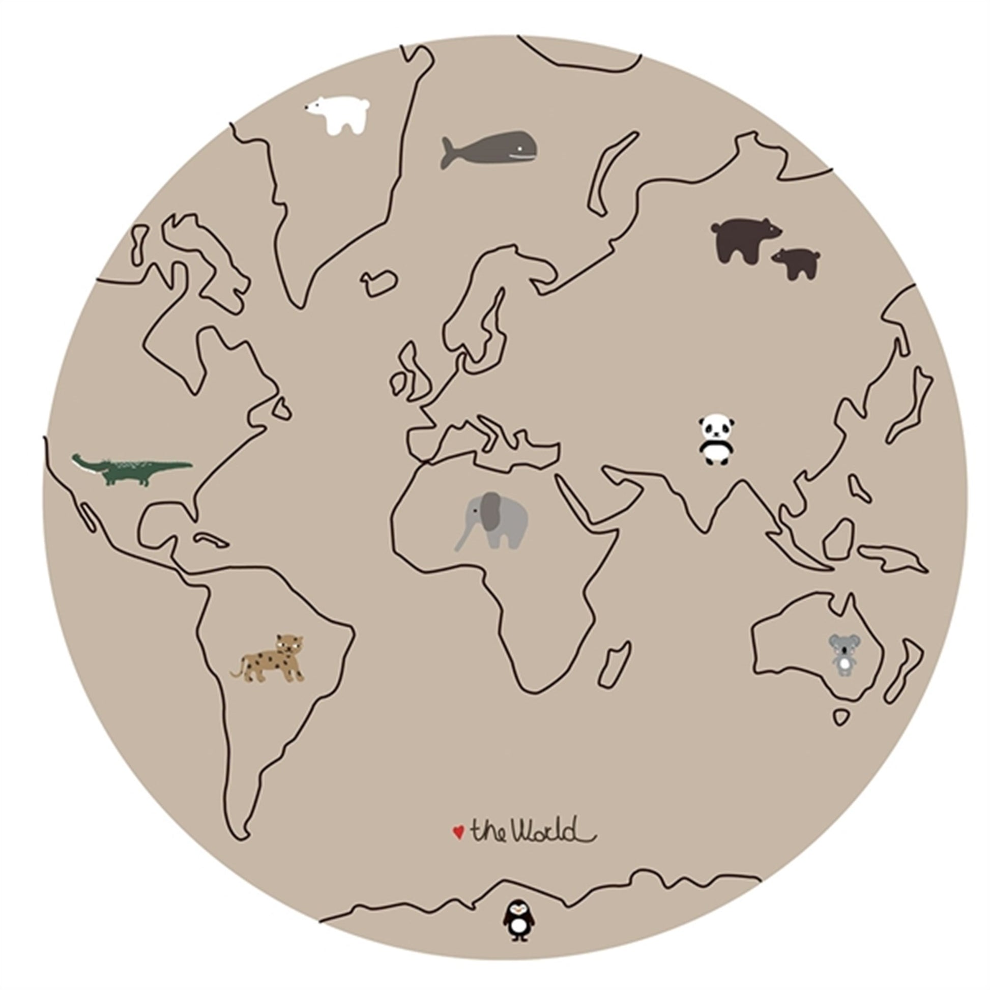 OYOY The World Stoleunderlag Camel