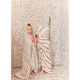 OYOY Raita Hooded Towel Green / Offwhite