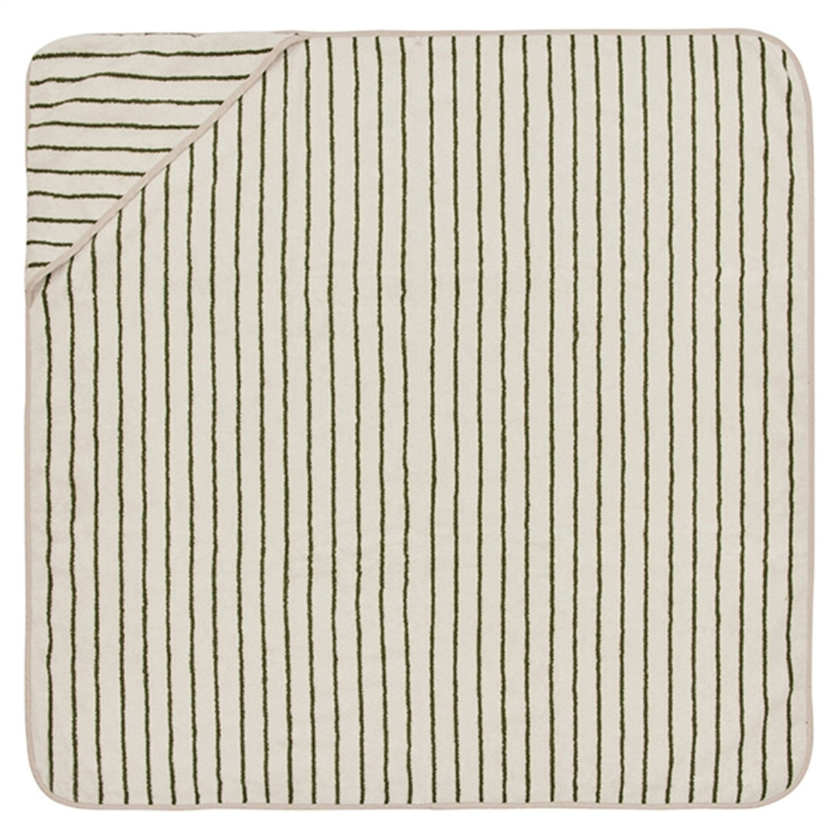 OYOY Raita Hooded Towel Green / Offwhite