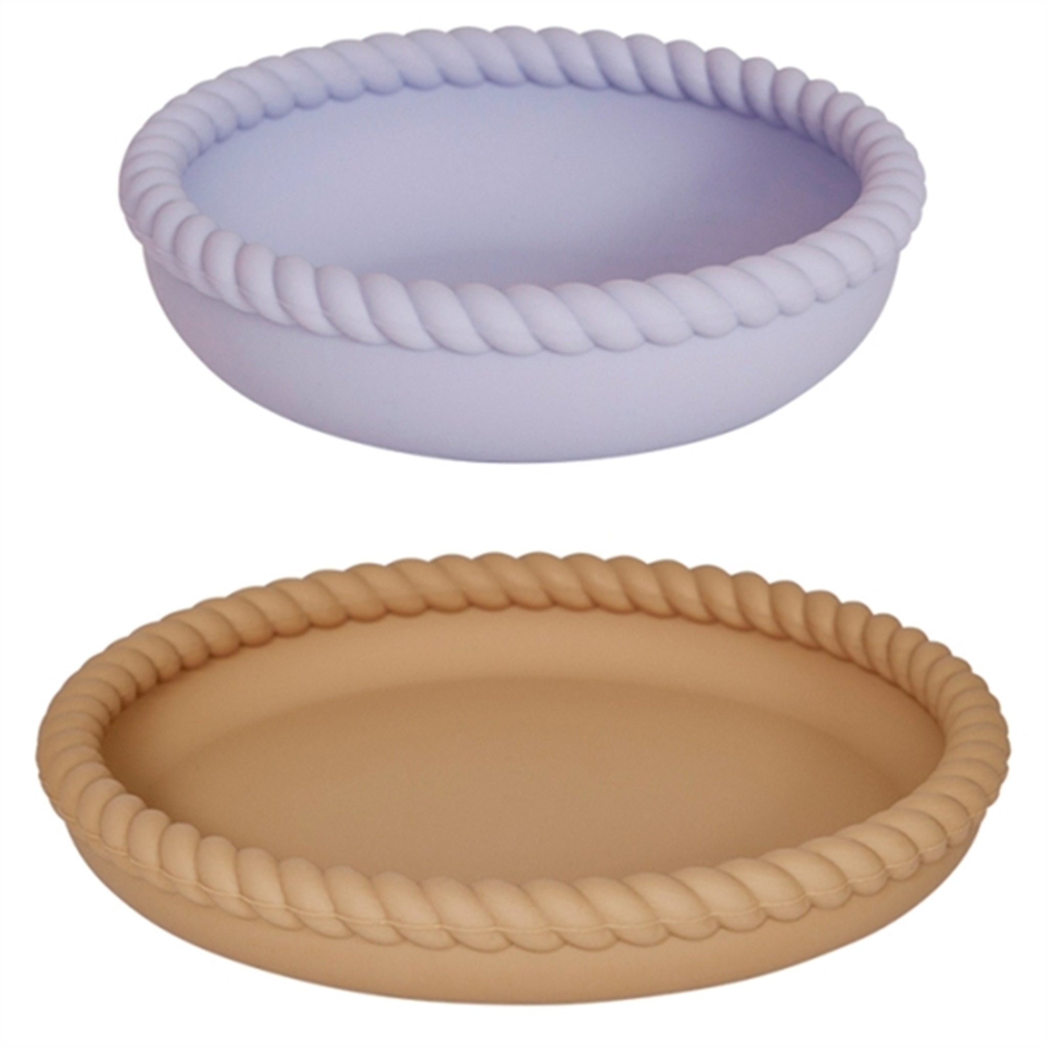 OYOY Mellow Plate And Bowl Light Rubber/Lavender