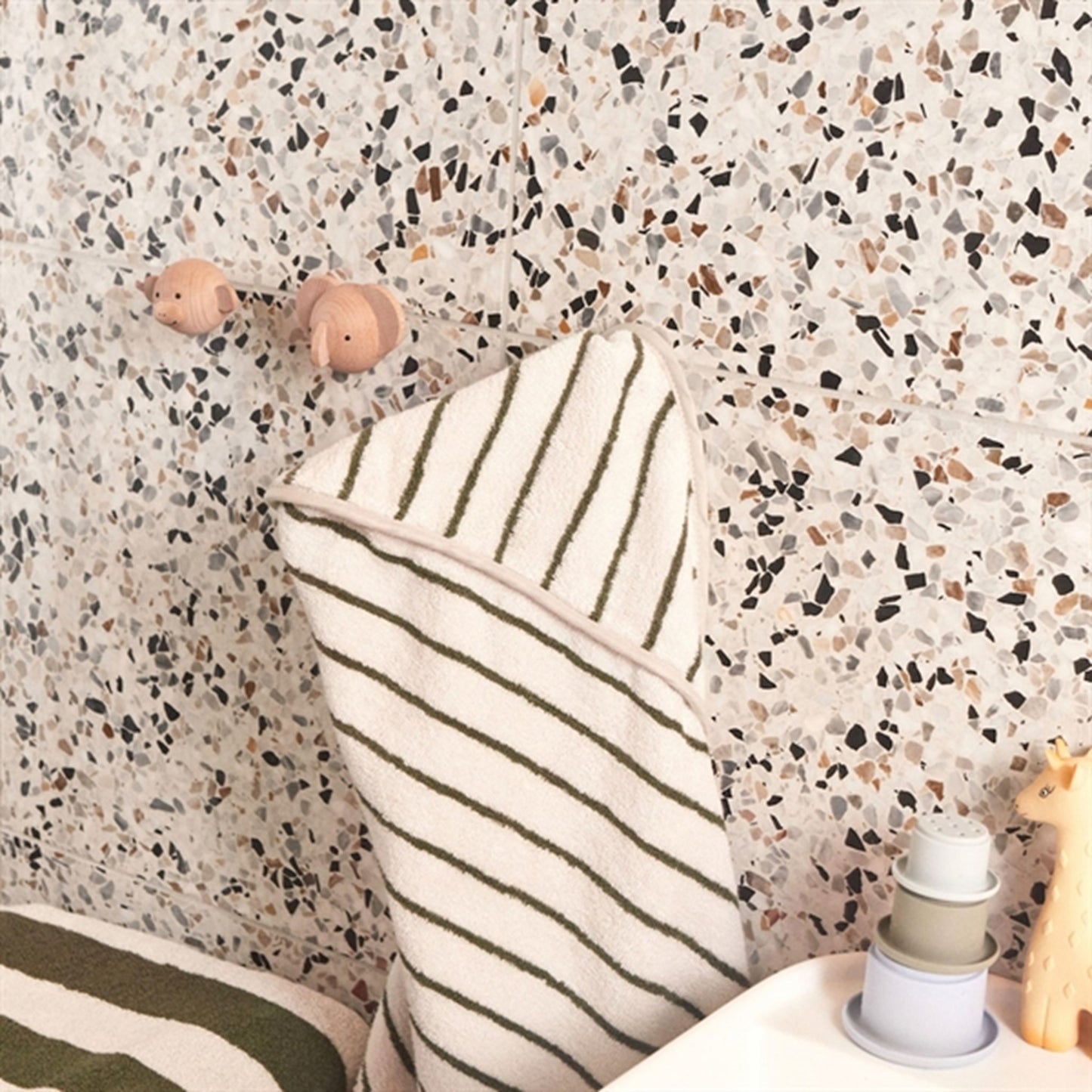 OYOY Tawa Silicone Stacking Cups Caramel / Blue