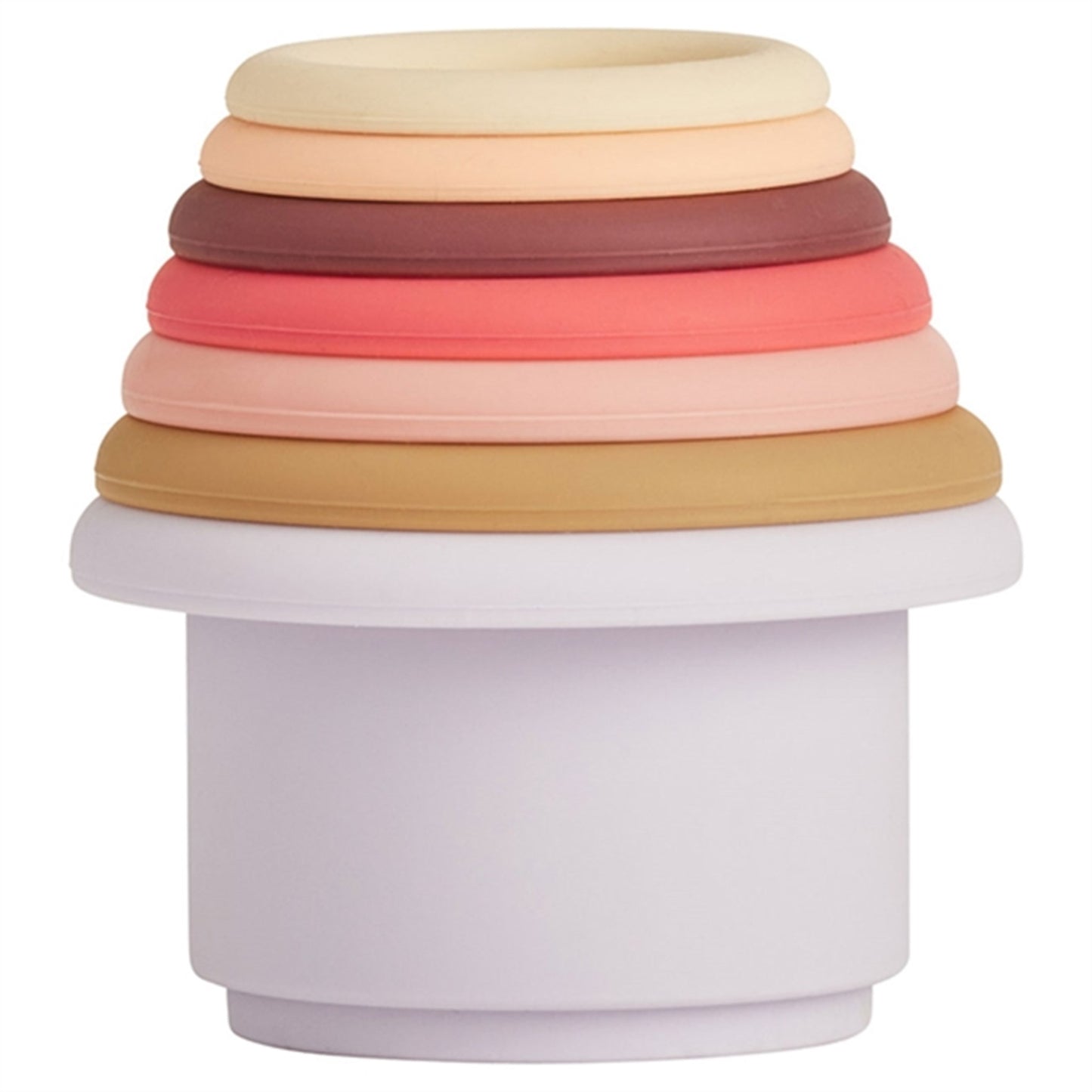 OYOY Tawa Silicone Stacking Cups Cherry Red / Vanilla